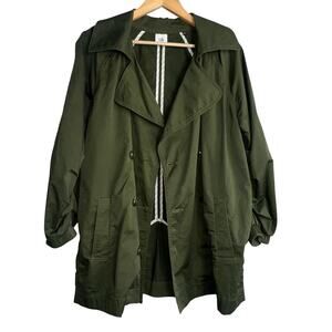 CAbi Style 5478 Green Double Button Jacket Medium | Utility Trench 30”